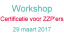 SCIOS Workshop: Certificatie voor ZZP'ers